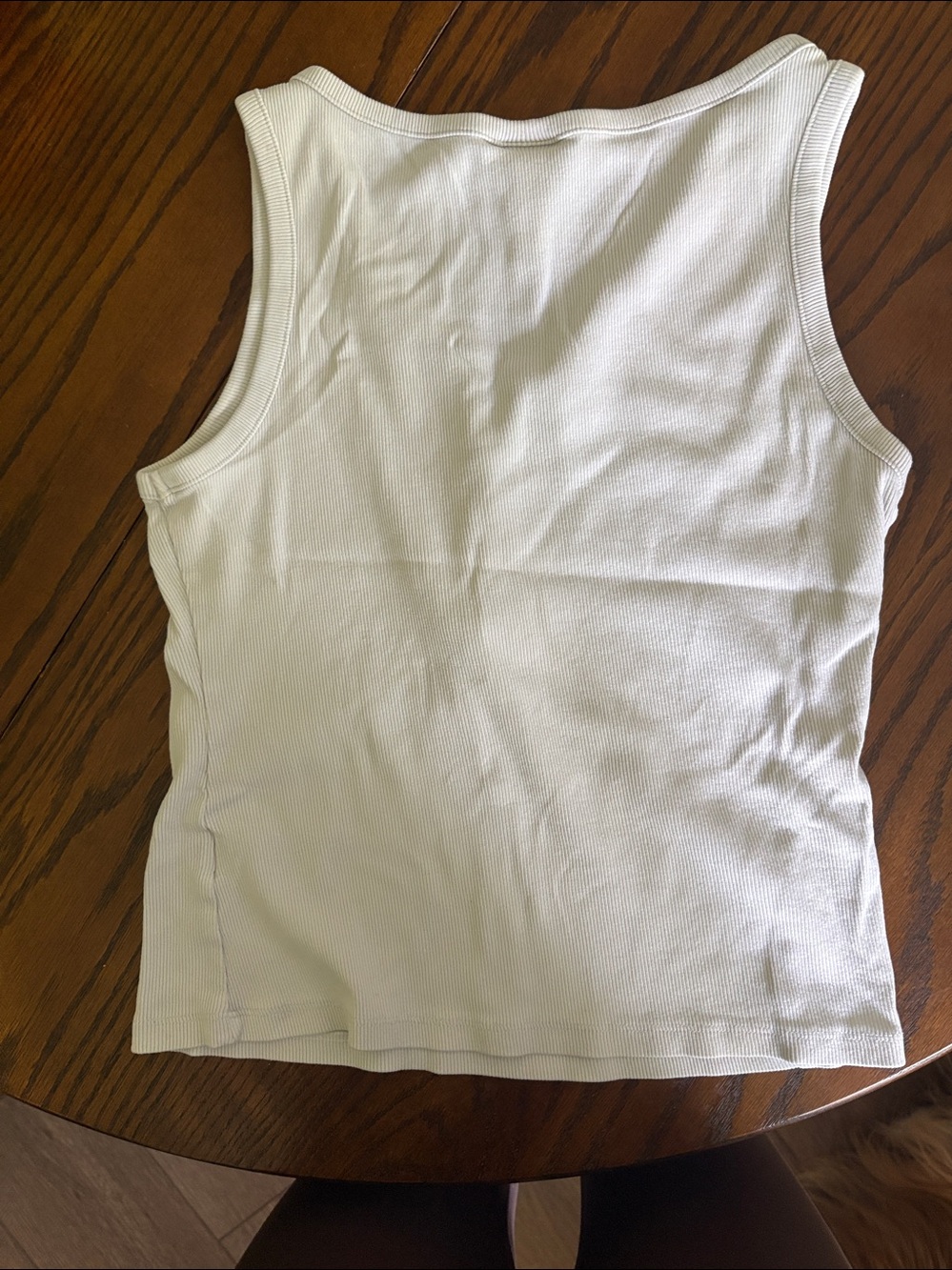 H&M White Ribbed Henley-Style Tank - Picture 3 of 4